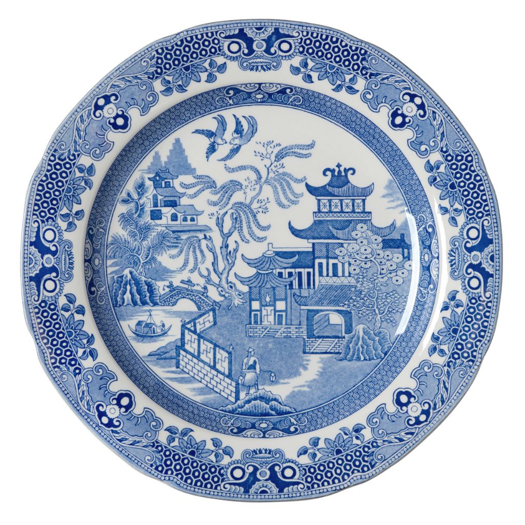 Blue Willow Plate 26.5cm 10.5 Burleigh Pottery