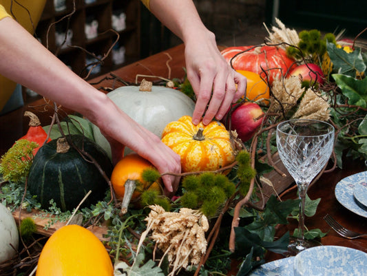 Creating an Autumnal Centrepiece.