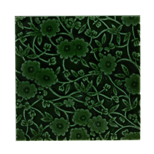 Burleigh x Craven Dunnill Jackfield Trivet Tile, Laurel Green