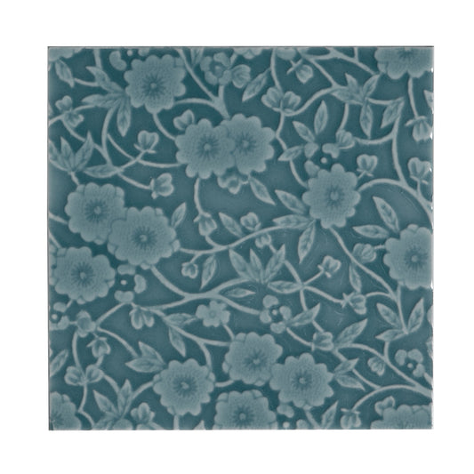 Burleigh x Craven Dunnill Jackfield Trivet Tile, Aquamarine