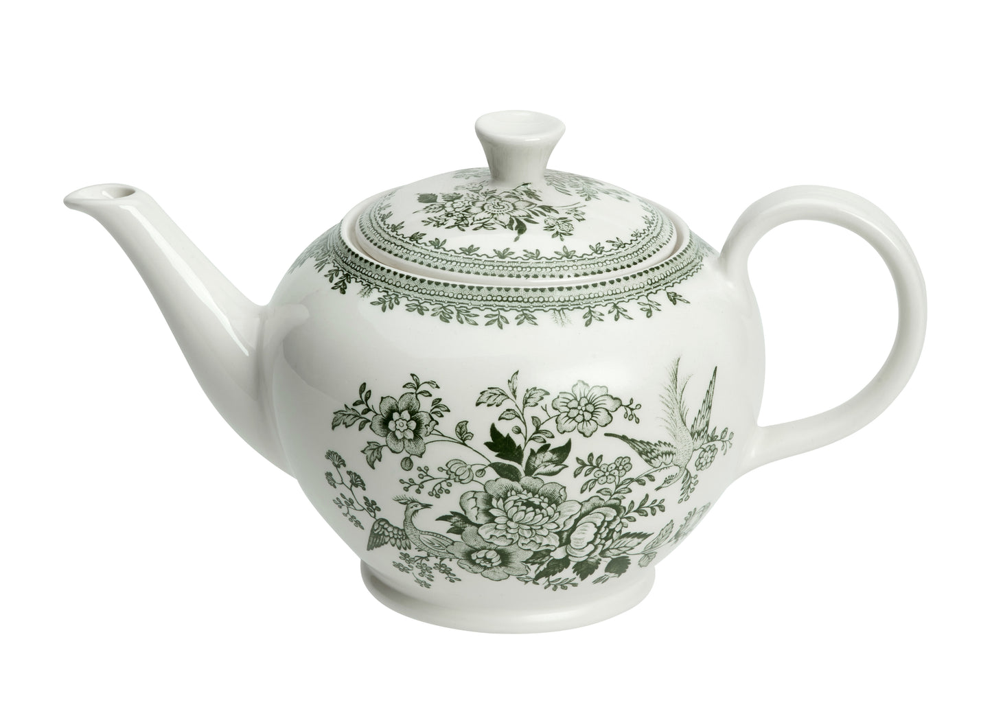 Green Asiatic Pheasants Large Teapot 7 Cups 800ml/1.5pt