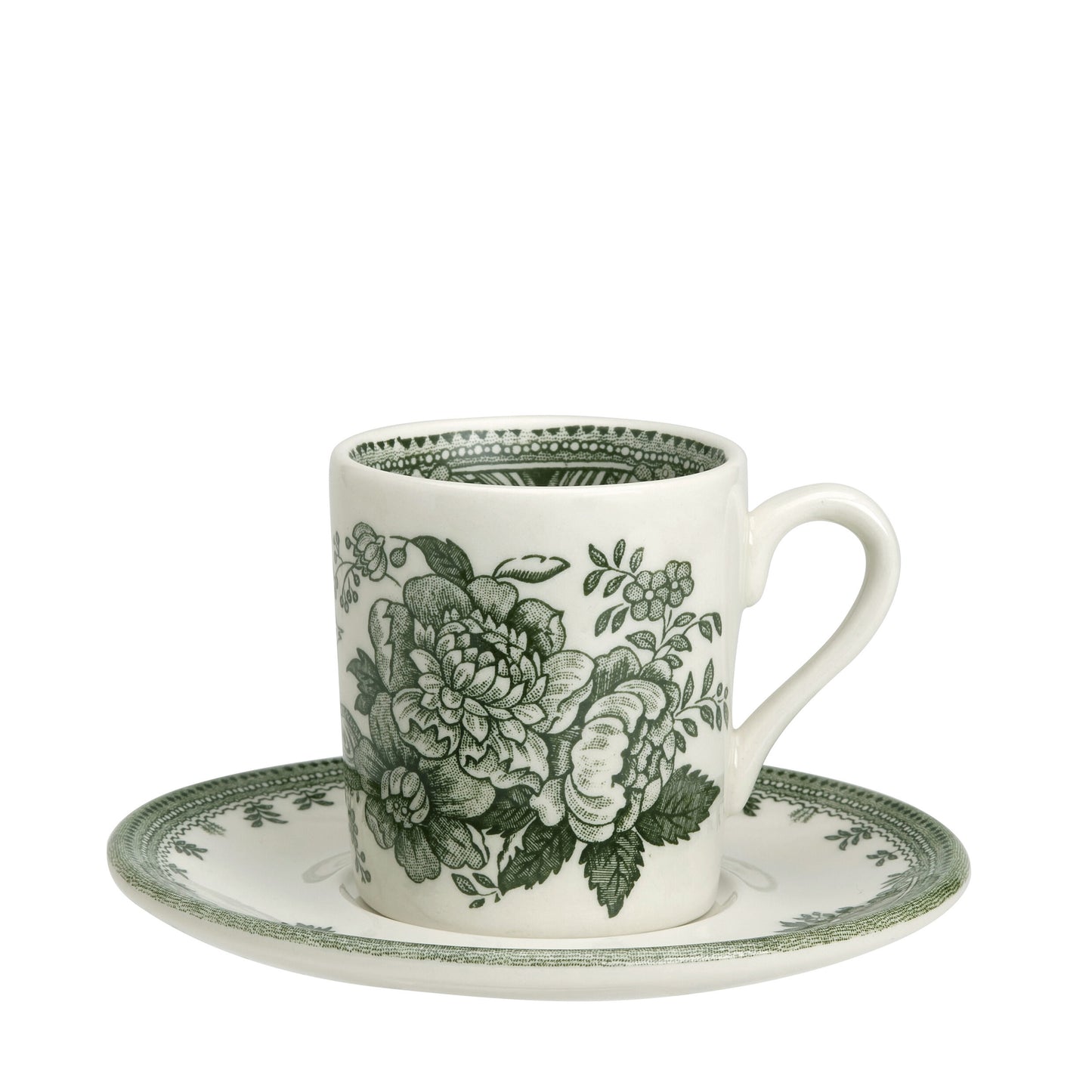 Green Asiatic Pheasants Espresso Saucer