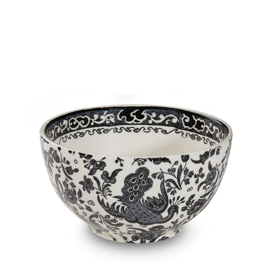 Black Regal Peacock Mini Footed Bowl 12cm/5" Seconds