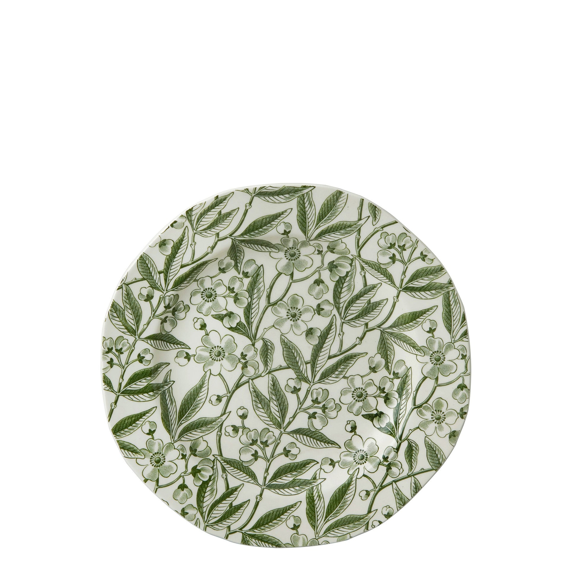 Green Prunus Plate 19cm Seconds