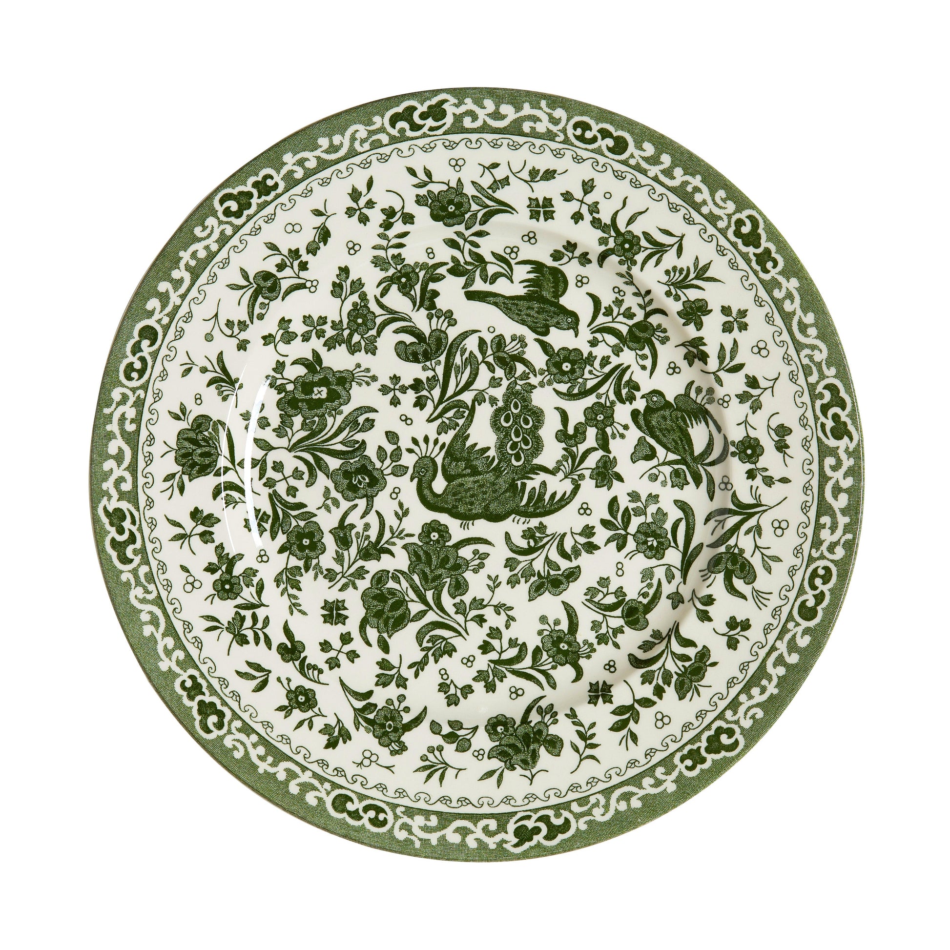 Green Regal Peacock Plate 22cm Seconds