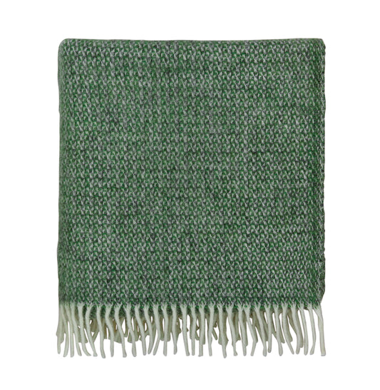 Bedeck x Burleigh Wool Throw 130cm x 170cm, Green