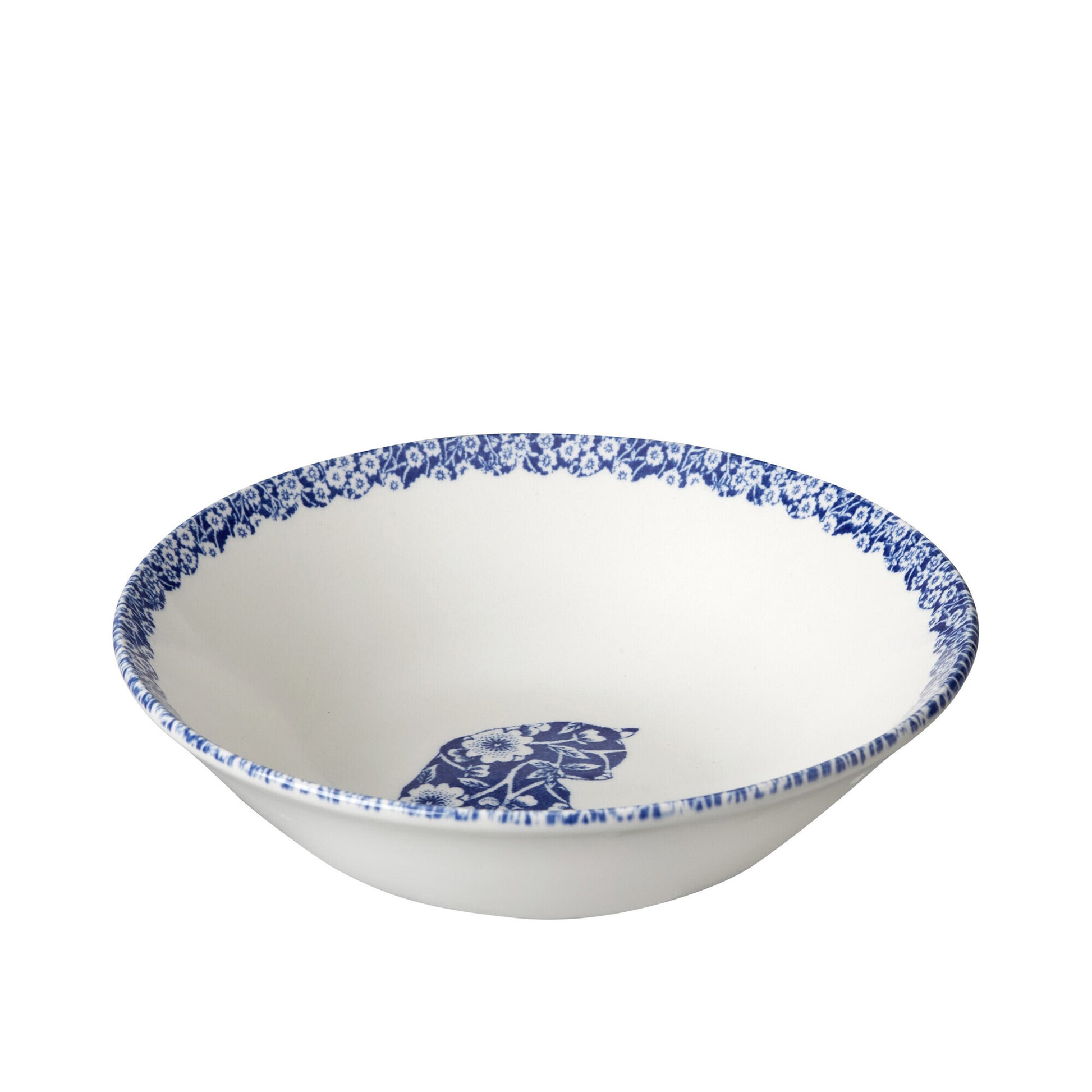 *Exclusive* Blue Calico Cat Cereal Bowl