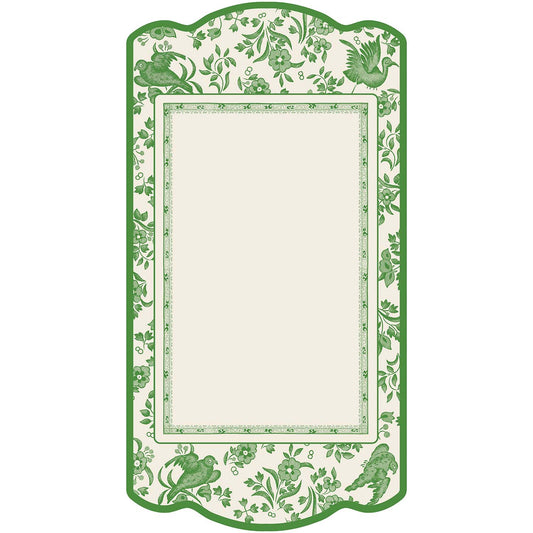 Burleigh x Hester & Cook Green Regal Peacock Table Cards