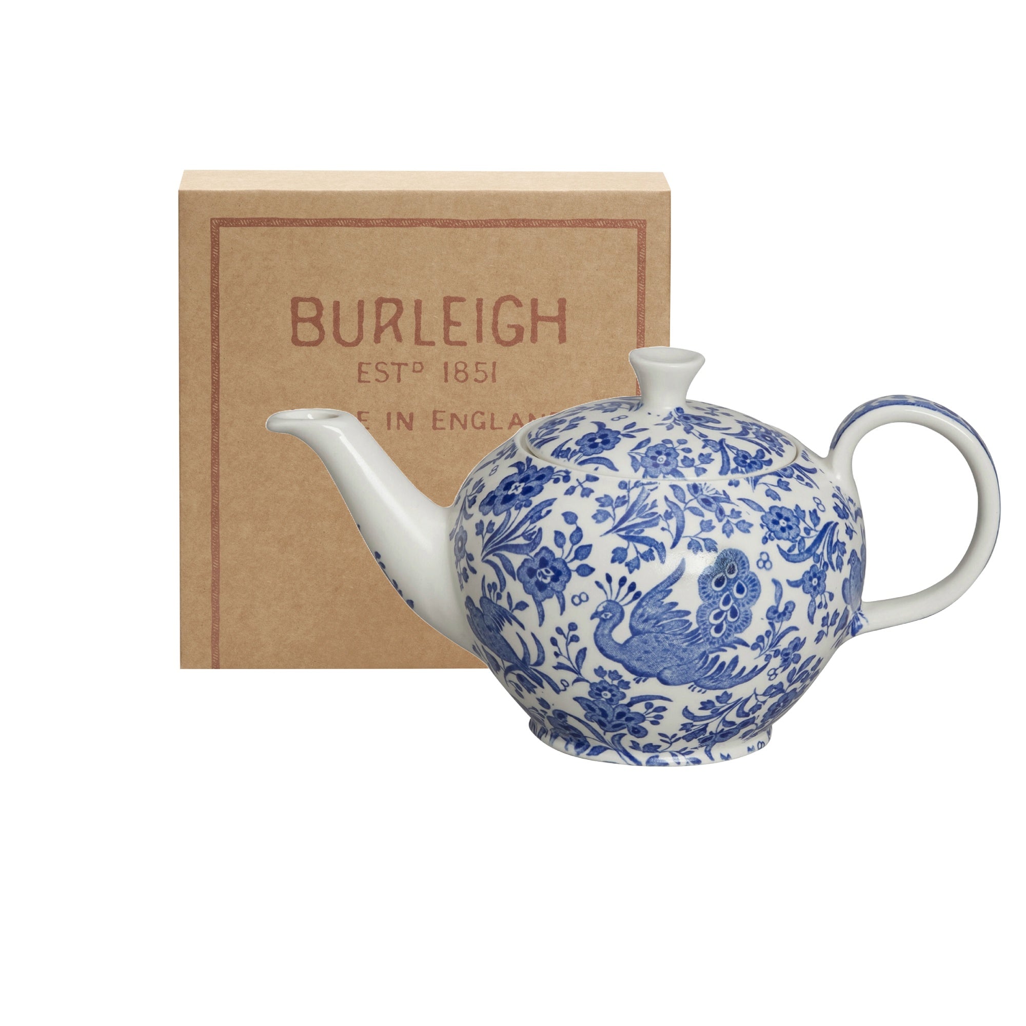 Blue Regal Peacock Small Teapot Gift Set – Burleigh Pottery