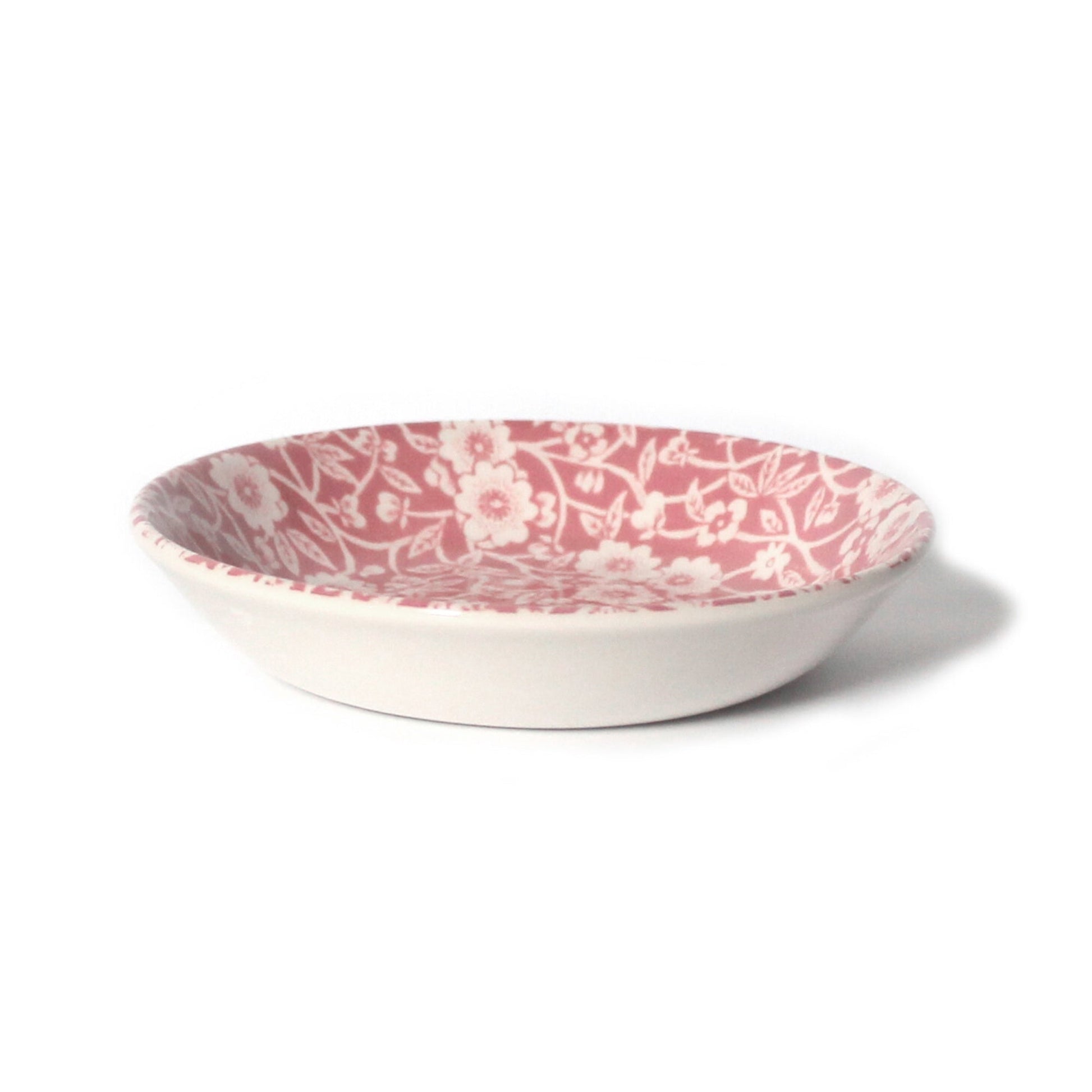 Pink Calico Butter Pat Dish 12cm/4.75"