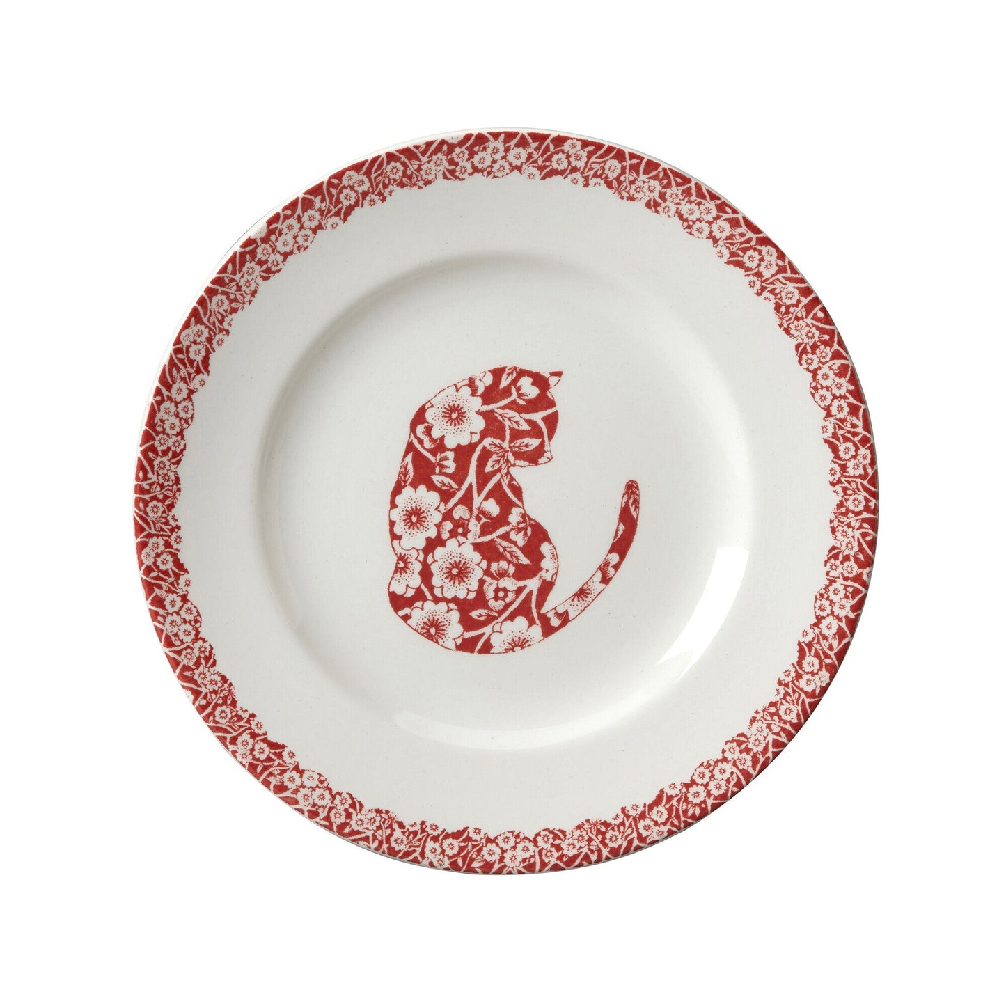 Red Calico Cat 17.5cm Plate