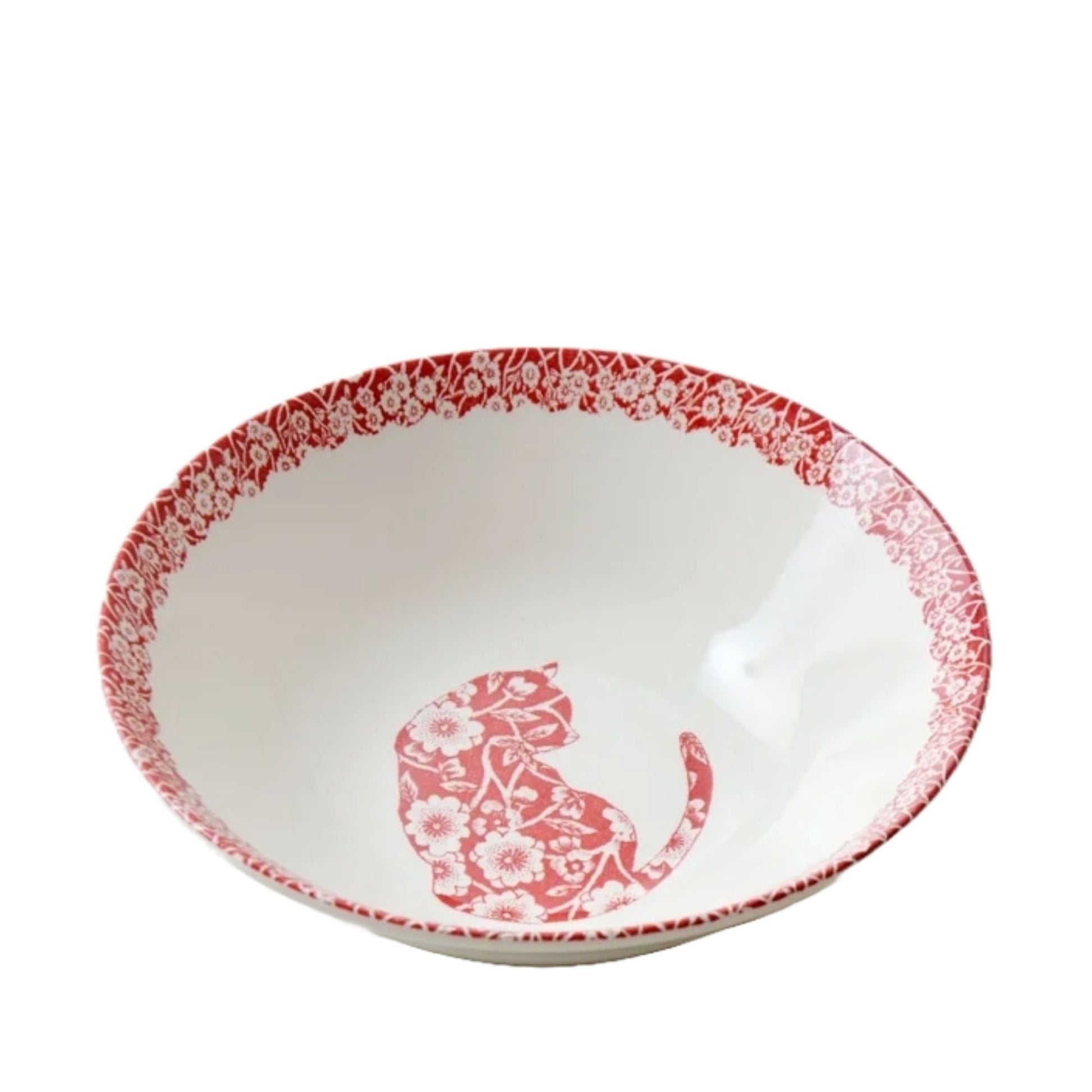 Red Calico Cat Cereal Bowl Seconds