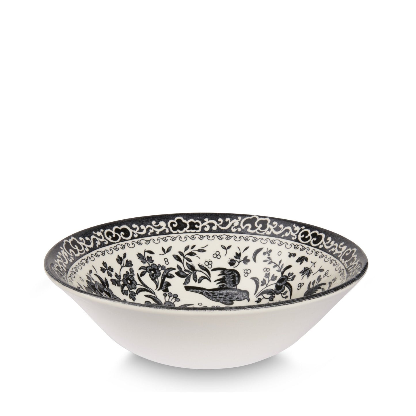 Cereal Bowl - Black Regal Peacock Cereal Bowl 16cm/6.25" Seconds