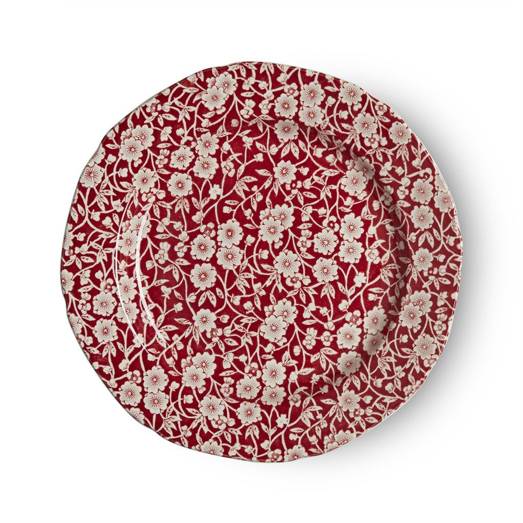 Plate - Red Calico Plate 21.5cm/8.5"