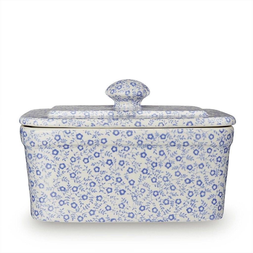 Rectangular Butter Dish - Blue Felicity Rectangular Butter Dish 400g/1lb Seconds